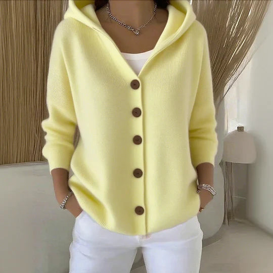 Astrid™ | Trendy strikket cardigan med hætte