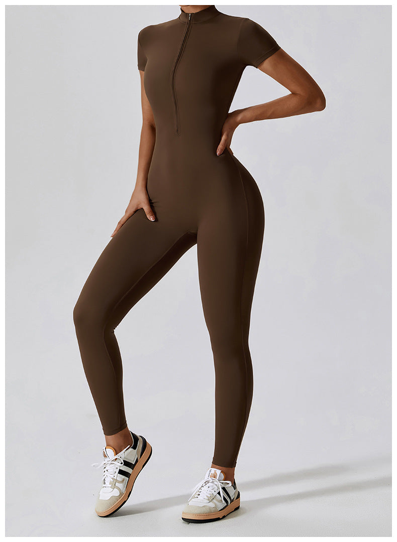 GLAMRWEAR | Zenova™ Kortærmet Jumpsuit