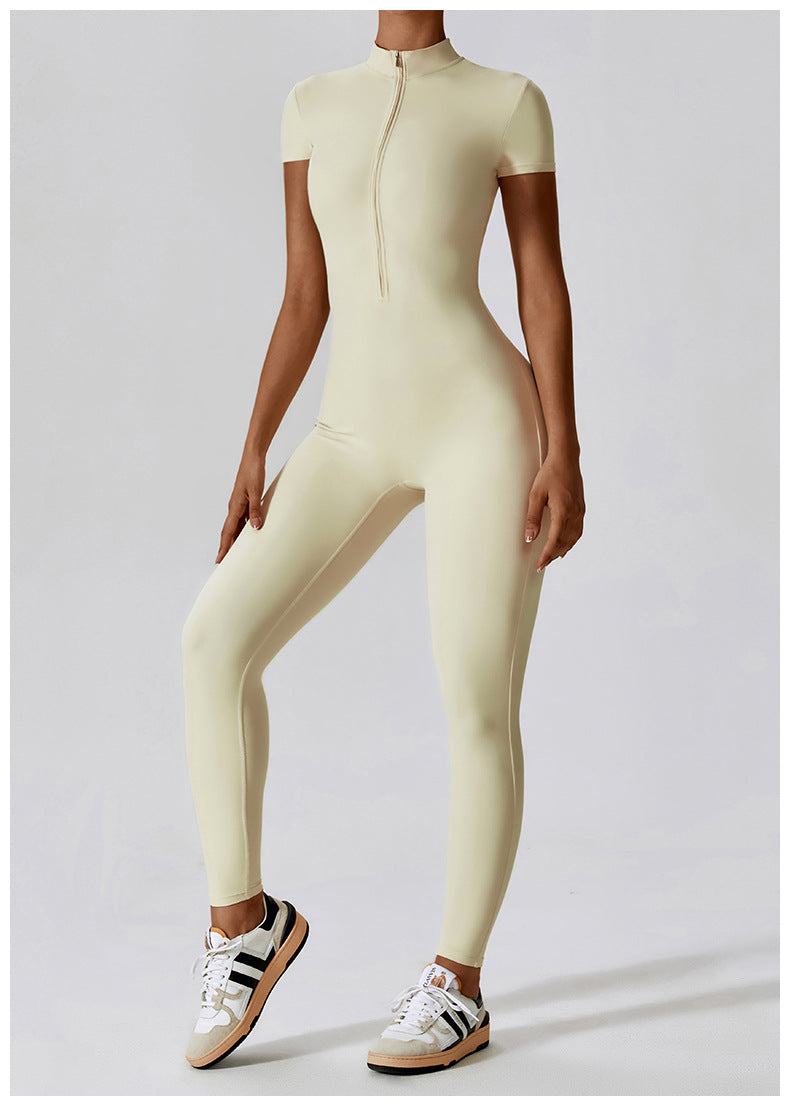 GLAMRWEAR | Zenova™ Kortærmet Jumpsuit