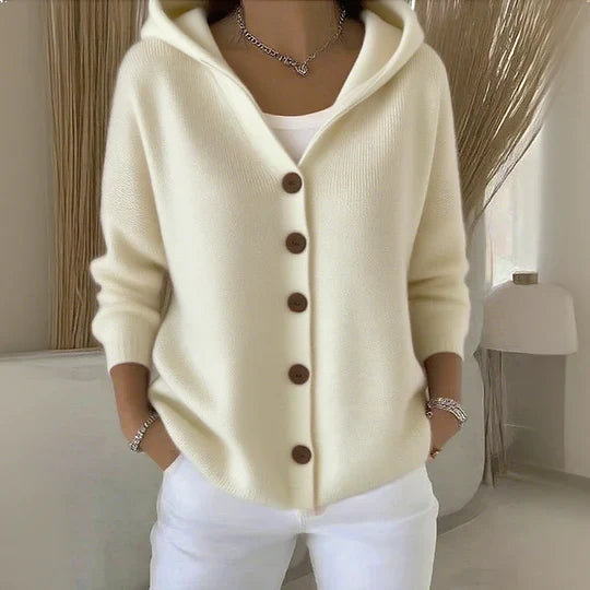 Astrid™ | Trendy strikket cardigan med hætte